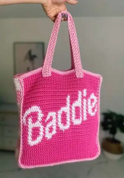 Baddie Barbie Bag Pattern step 2 - assembly progress