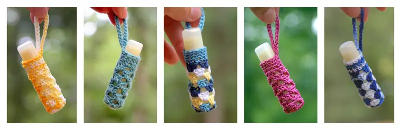 Free Beginner Friendly crochet pattern: Handy Dandy Lip Balm Holder Pattern - Easy to follow tutorial