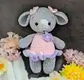Nina The Plush Elephant Amigurumi Pattern step 1 - construction progress