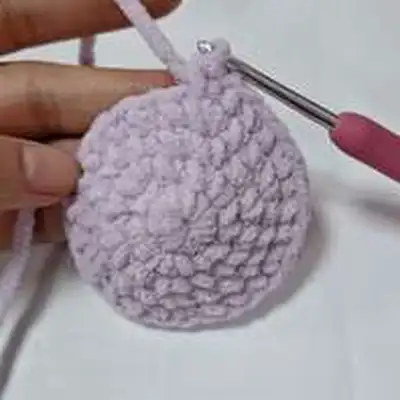 Nemo Starfish Amigurumi Pattern step 2 - assembly progress