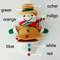 Snowman Gingerbread Amigurumi Pattern step 3 - details and accessories