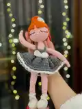 Ballerina Doll Amigurumi Pattern step 2 - assembly progress