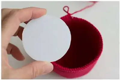 The Snowman Mug Amigurumi Pattern step 2 - assembly progress