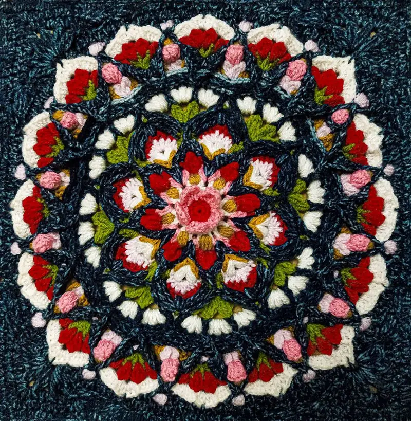 Free Intermediate crochet pattern: Cherry Blossom Pattern - Easy to follow tutorial