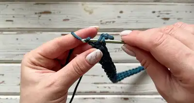 Nymphs Bag Crochet Pattern step 4 - final assembly and finishing