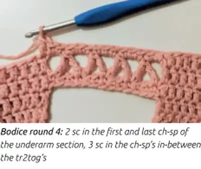Aestas Top Pattern step 2 - assembly progress