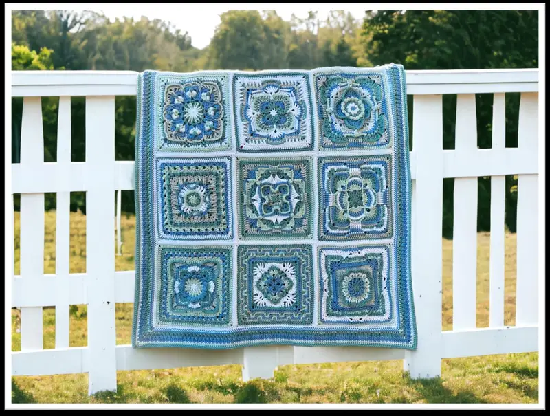 Free Intermediate crochet pattern: Justyce Destany Border Pattern - Easy to follow tutorial