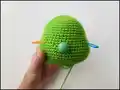 Baby Grinch Amigurumi Pattern step 3 - details and accessories