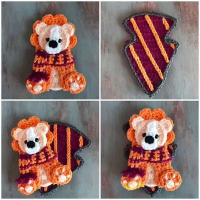 Houses of Wizardry Crochet Patterns step 4 - final assembly and finishing