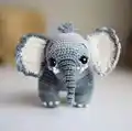 Elephant Elf Amigurumi Pattern step 1 - construction progress