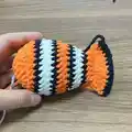 Nemo Clown Fish Amigurumi Pattern step 4 - final assembly and finishing