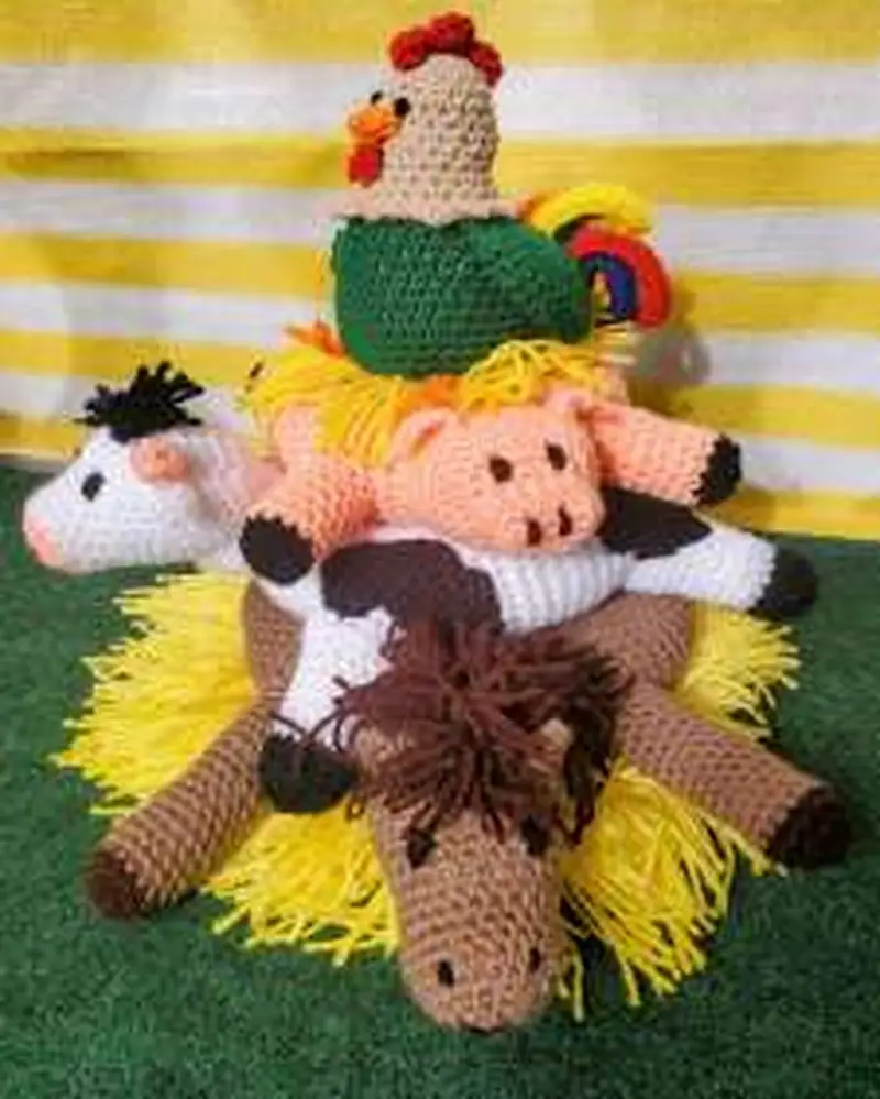Free Beginner Friendly crochet pattern: Down On The Farm - Stack Toy Amigurumi Pattern - Easy to follow tutorial