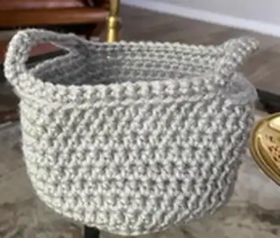 Simple Basket Pattern step 2 - assembly progress