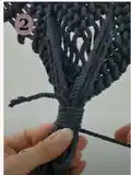Macrame Bat Wall Hanging Pattern step 4 - final assembly and finishing