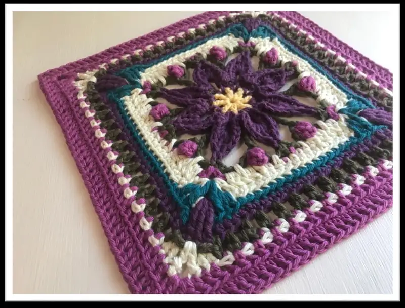 Free Intermediate crochet pattern: Macey Ann Square Pattern - Easy to follow tutorial