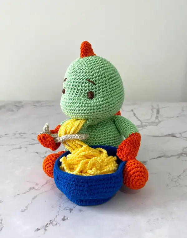Spaghetti Dino Amigurumi Pattern