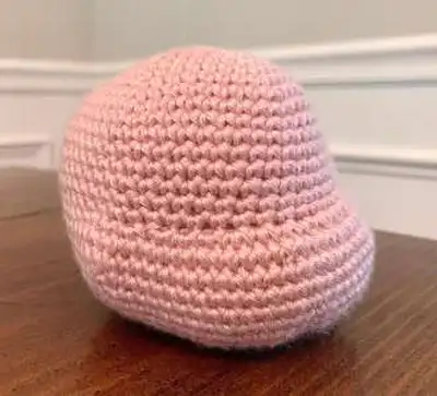 Pig Amigurumi Pattern step 2 - assembly progress