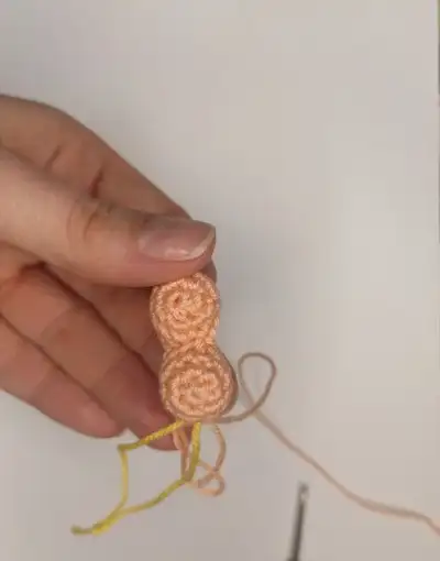 Heart Keychain Amigurumi Pattern step 3 - details and accessories