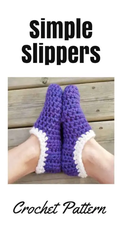 Simple Slippers Pattern step 1 - construction progress