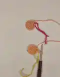 Heart Keychain Amigurumi Pattern step 4 - final assembly and finishing