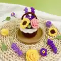 Mini Flower Basket & Flowers Pattern step 1 - construction progress