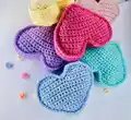 Conversation Candy Hearts Amigurumi Pattern step 1 - construction progress