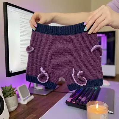 Crochet Kraken Underwear For Legendary Laughs Pattern step 3 - details and accessories