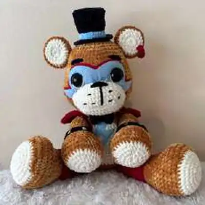 Top Hat Teddy Amigurumi Pattern step 1 - construction progress