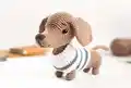 Yumi the Dachshund Amigurumi Pattern step 1 - construction progress
