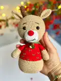 Baby Deer Amigurumi Pattern step 1 - construction progress