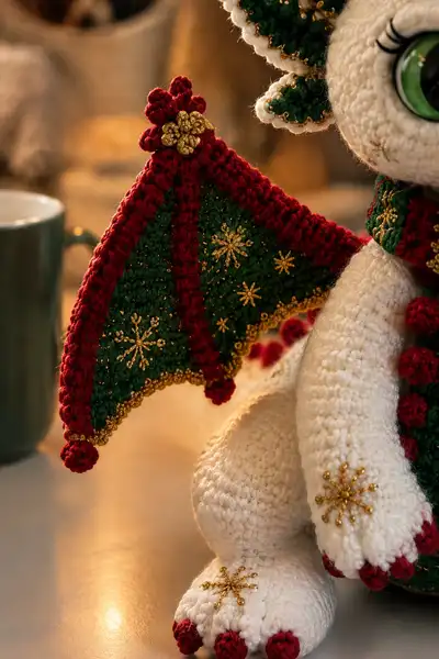 Lovely Christmas Cute Dragon Amigurumi Pattern step 2 - assembly progress