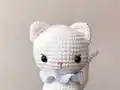 Kitty The Little White Kitten Amigurumi Pattern step 1 - construction progress