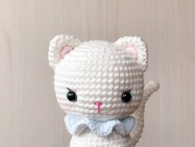 Free Intermediate crochet pattern: Kitty The Little White Kitten Amigurumi Pattern - Easy to follow tutorial