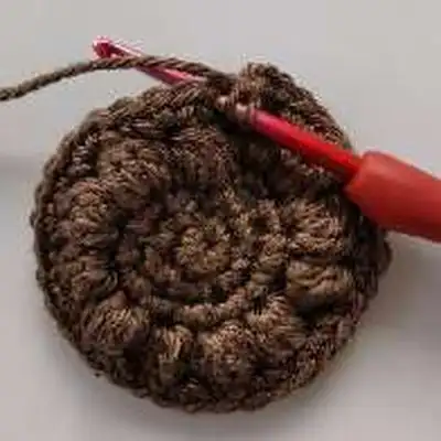 Magic Pine Cone Amigurumi Pattern step 2 - assembly progress