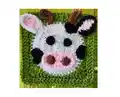 Cow Granny Square Amigurumi Pattern step 1 - construction progress