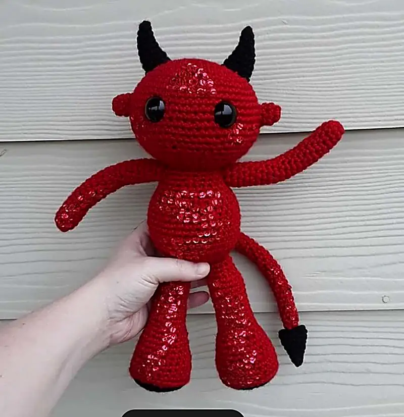 Free Intermediate crochet pattern: The Little Devil Amigurumi Pattern - Easy to follow tutorial