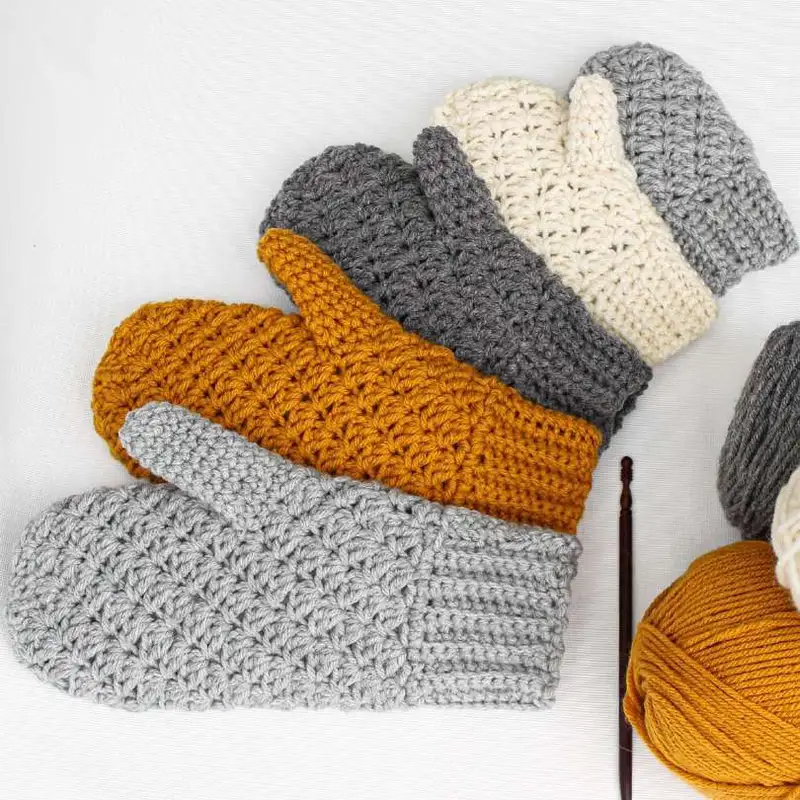Free Intermediate crochet pattern: Willow Mittens Pattern - Easy to follow tutorial