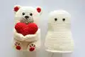 Valentine's Teddy Bear Amigurumi Pattern step 3 - details and accessories