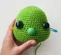 Baby Grinch & Baby Max Amigurumi Pattern step 2 - assembly progress