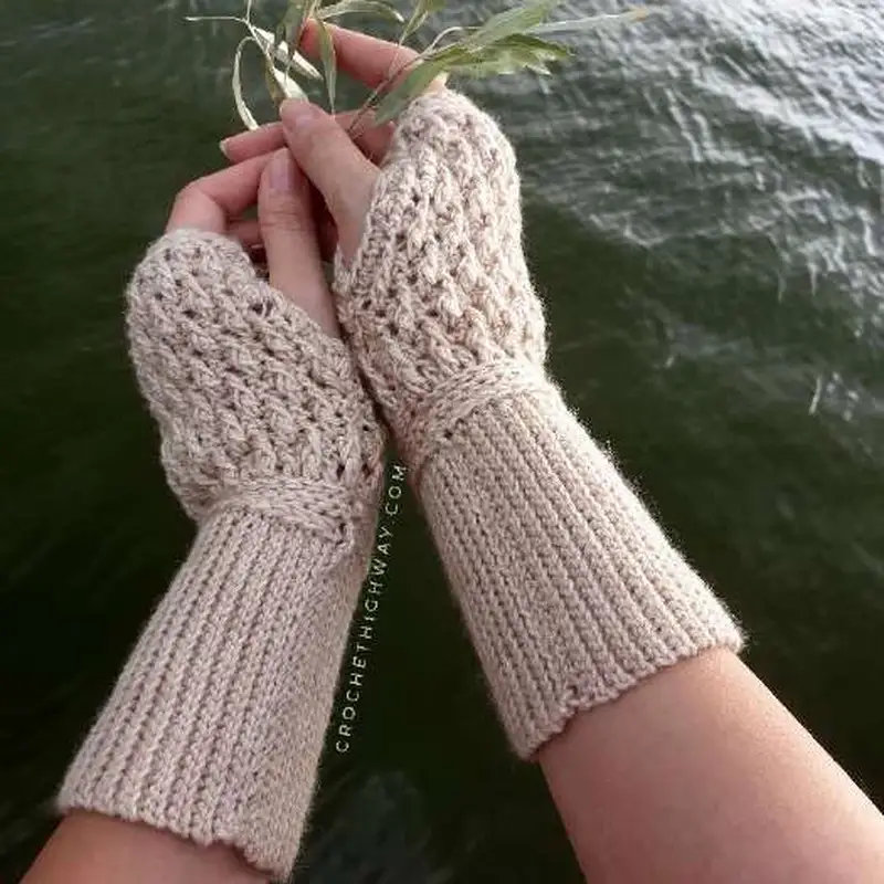 Free Intermediate crochet pattern: Cosmopolitan Gloves Pattern - Easy to follow tutorial