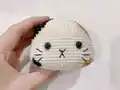 Lucky Cat Amigurumi Pattern step 2 - assembly progress
