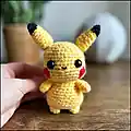 Pokémon Pikachu Amigurumi Pattern step 2 - assembly progress