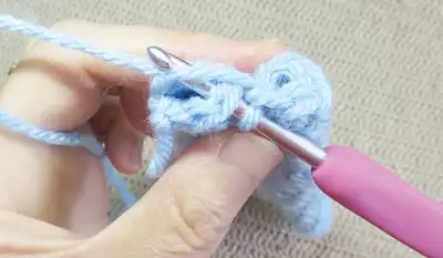 Bunny Amigurumi Pattern step 2 - assembly progress