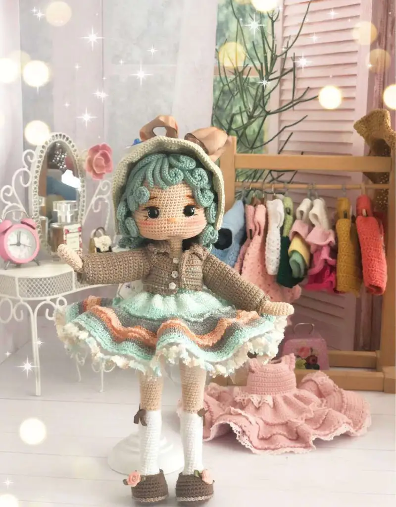 Free Intermediate crochet pattern: DOLL AYBUKE Amigurumi Pattern - Easy to follow tutorial