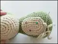 Mini Dragon Amigurumi Pattern step 2 - assembly progress