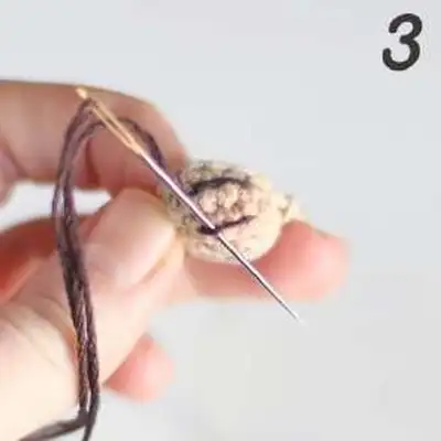 Tuk Tuk Armadillo Amigurumi Pattern step 4 - final assembly and finishing