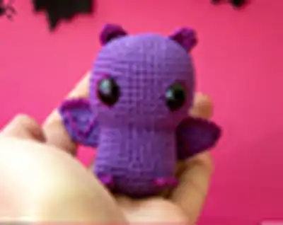 Baby Fledermaus Amigurumi Pattern step 1 - construction progress