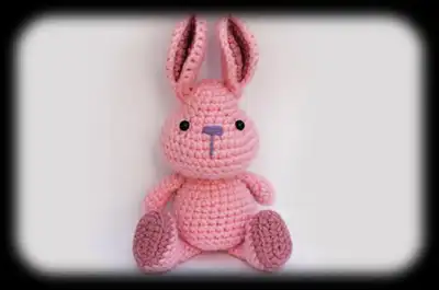 Rabbit Amigurumi Pattern step 1 - construction progress
