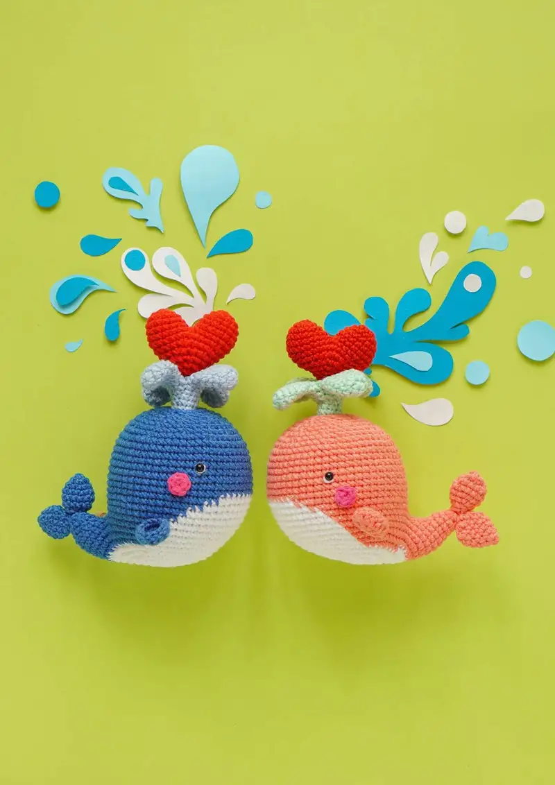 Free Intermediate crochet pattern: Cupid Whale Amigurumi Pattern - Easy to follow tutorial