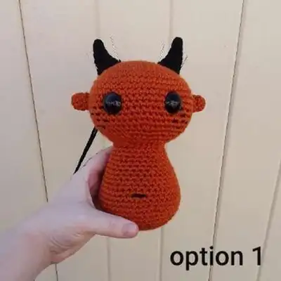 The Little Devil Amigurumi Pattern step 3 - details and accessories